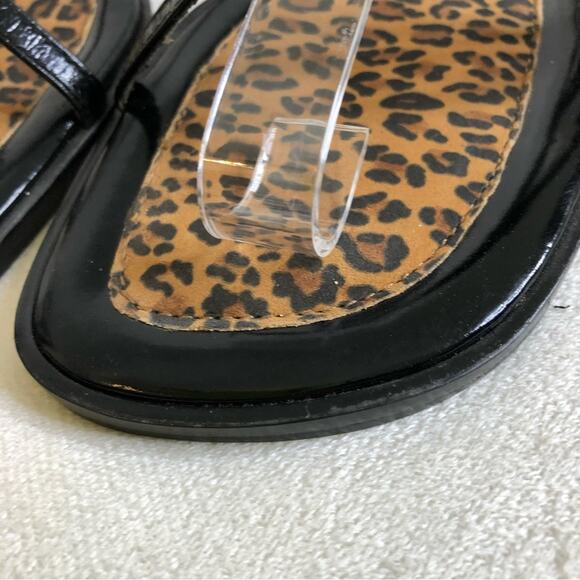 Enzo Angiolini black strappy slip on flat sandals size 7.5 M - Picture 4 of 16